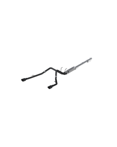 MBRP Black Coated 2.5" Catback Dual Split Rear Through Stock Bumper Ram 1500 5.7L 2009-2019- MBRP-S5 - S5146BLK