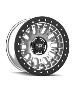 Dirty Life DT-3 17X9 5x127 -38 Offset - Machined Finish w/ Simulated Beadlock - 9317-7973M38