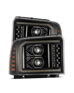 AlphaRex 05-07 Ford F250-550 PRO-Series Projector Headlights Alpha-Black - 880314