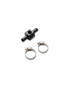 Anodized Black Inline Barbed Union for 3/8 Hose