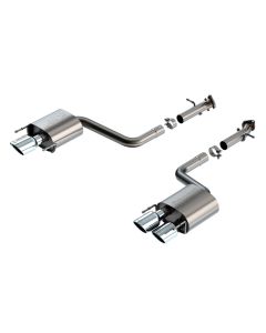 Borla S-Type Axle-Back Polish Tips Exhaust System for Lexus RC-F (15-24) and IS500 (22-24) - 11981