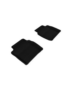 3D MAXpider 2008-2012 Chevrolet Malibu Kagu 2nd Row Floormats - Black - L1CH04821509