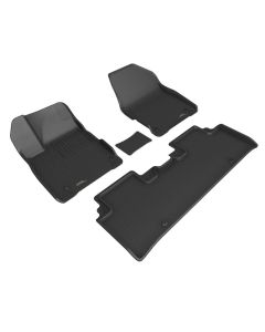 3D MAXpider 2022 Kia EV6 Kagu 1st & 2nd Row Floormat - Black - L1KA07101509