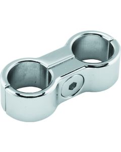 Bikers Choice Chrome Plain Oil Hose Separator For 2 Hoses - 489604