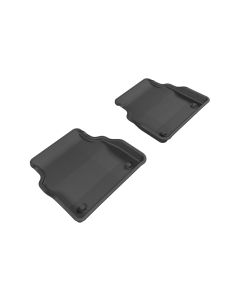 3D MAXpider 2011-2017 Audi A8 Kagu 2nd Row Floormats - Black - L1AD03121509