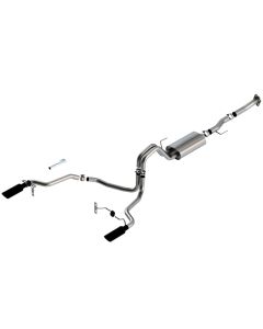 Borla F-150 2021 5.0L 2dr RC SB (122.8 WB) XL/XLT 3/2.25 SRE Cat-Back S-Type Black Chrome Tips - 140868BC