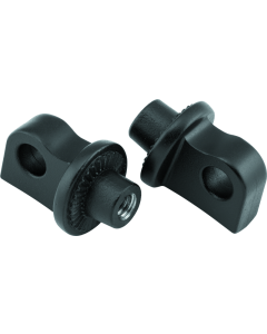 Satin Black Kuryakyn Splined Peg Adaptors - 8898