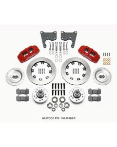 Wilwood Dynapro 6 Front Hub Kit 12.19in Red 65-72 CDP C Body -Drum - 140-15198-R