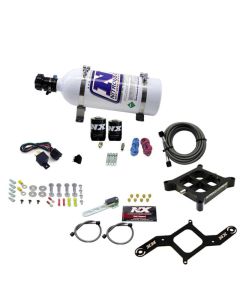 Nitrous Express 4150 Single Entry Crossbar Plate RNC Nitrous Kit (250-750HP) w/5lb Bottle - 63840-05