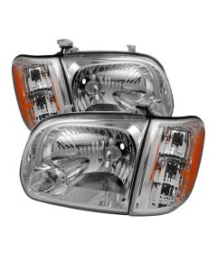 xTune Toyota Tundra Double Cab 05-06 OEM Style Headlights & Corner Lights Chrome HD-JH-TTUN05-AM-C - 9033322