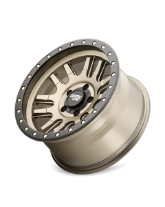 Dirty Life 9309 Canyon Pro 17x9/5x127 BP/-12mm Offset/71.5mm Hub Satin Gold Wheel - Beadlock - 9309-7973MGD12