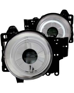 ANZO 2007-2013 Toyota Fj Cruiser Projector Headlights w/ Halo Chrome - 111115