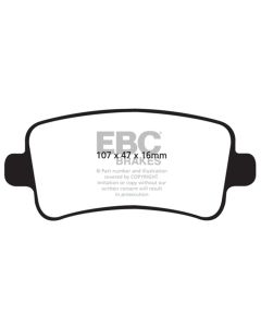 EBC 10+ Buick Allure (Canada) 3.0 Yellowstuff Rear Brake Pads - DP42016R