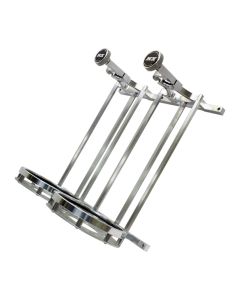 Nitrous Express Stand Up Dual Billet Bottle Bracket for 15lb Bottle (Flat Mount) - 11208SB-15