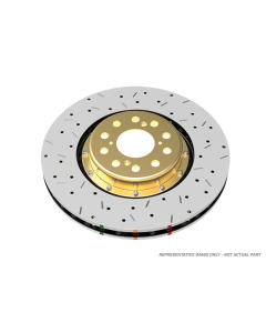 DBA 03-08 Infiniti G35 (w/Brembo Brakes) Front 5000 Series Drilled and Slotted Rotor w/Black Hat - DBA5600BLKXS