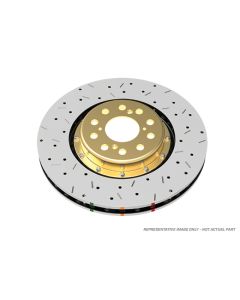 DBA 03-06 Subaru Legacy GT Wagon Front Drilled & Slotted 5000 Series 2 Piece Rotor w/ Gold Hat - DBA52650GLDXS-10