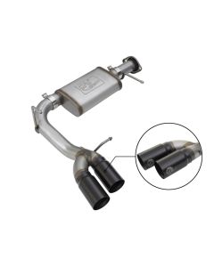 aFe Rebel Series CB 3in Middle Side Exit SS Exht w/ Black Tips 15-17 Chevy Colorado / GMC Canyon - 49-44061-B
