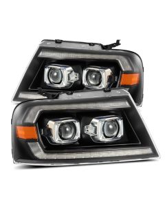 AlphaRex 04-08 Ford F150 PRO-Series Projector Headlights Alpha-Black w/ Sequential Signal and DRL - 880134
