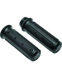 Premium Kuryakyn Heavy Industry Grips - Black 6123