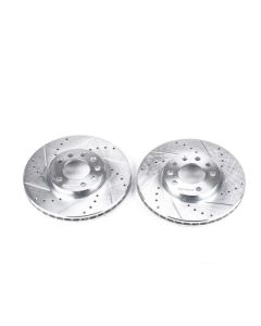 Power Stop 03-11 Saab 9-3 Front Evolution Drilled & Slotted Rotors - Pair - EBR678XPR