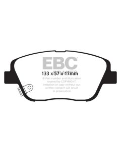 EBC 10-14 Hyundai Sonata 2.0 Turbo Yellowstuff Front Brake Pads - DP41864R