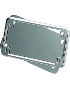 Chrome License Frame & Backing Plate Set - 4x7 