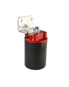 Aeromotive SS Series Billet Canister Style Fuel Filter Anodized Black/Red - 10 Micron Fabric Element - 12317