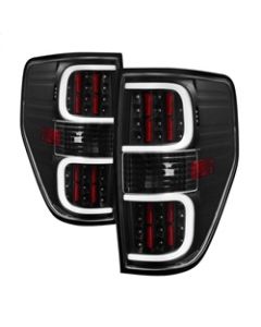 xTune Ford F150 09-14 LED Tail Lights - Black ALT-ON-FF15009-LBLED-BK - 5082169