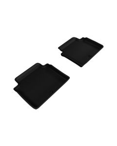 3D MAXpider 2015-2020 Genesis/Hyundai G80/Genesis Sedan Kagu 2nd Row Floormats - Black - L1HY05021509
