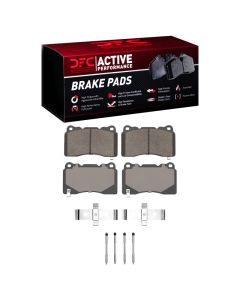 DFC 03-15 Mitsubishi Lancer Front Active Performance Pads and Hardware Kit - 1115-1001-08
