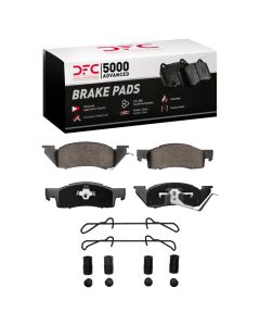 DFC 87-90 Dodge Dakota 4WD Front 5000 Advanced Semi Metallic Brake Pads and Hardware Kit - 1551-0344-01