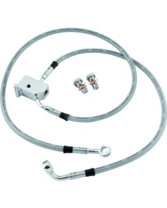 Twin Power 00-05 FXST 00-06 FLST Models Stainless Steel Dot Brake Line Kit Rear Stock Length - 035869