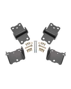 BMR 78-87 G-Body Motor Mount Kit Upper & Lower Solid - Black Hammertone - MM461H