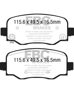 EBC 15+ Fiat 500X 1.4 Turbo Ultimax2 Rear Brake Pads - UD1809