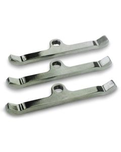Moroso Mopar Valve Cover Hold Downs - Steel - Chrome Plated - Set of 3 - 68512