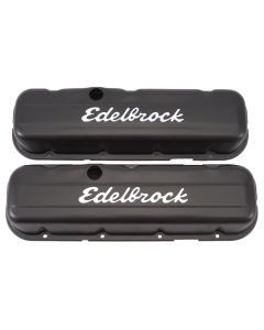 Edelbrock Valve Cover Signature Series Chevrolet 1965 and Later 396-502 V8 Low Black - 4483