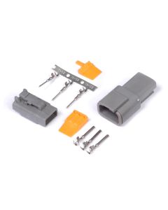 Haltech Matching Set of Deutsch DTM-3 Connectors 7.5 Amp Plug & Pins - HT-031013
