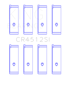 King Engine Bearings Honda D17A1/2 1.7L 16V (Size +1.0mm) Connecting Rod Bearing Set - CR4512SI1.0