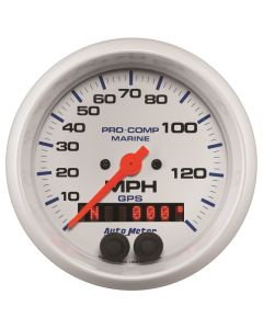 Autometer Gauge GPS Speedometer 3-3/8in 140 MPH Marine White Gauge - 200638
