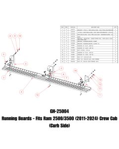 Gen-Y 11-24 RAM 2500/3500 Crew Cab Running Boards - GH-25004