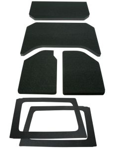 DEI 11-18 Jeep Wrangler JK 4-Door Boom Mat Complete Headliner Kit - 6 Piece - Black - 50290