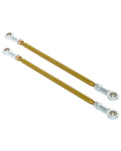 RockJock Antirock Sway Bar End Link Kit 15 1/2in Long Rods w/ Heims and Jam Nuts Pair - RJ-253200-101