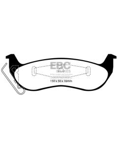 EBC 03+ Ford Crown Victoria 4.6 Greenstuff Rear Brake Pads - DP21677