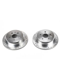 Power Stop 92-98 Lexus SC300 Rear Evolution Drilled & Slotted Rotors - Pair - JBR715XPR