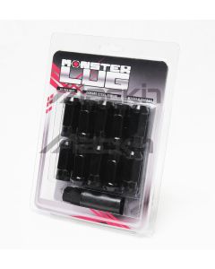 Black Wheel Mate Monster Lug Nut Set - 20 Pack 1/2in