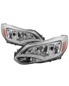 xTune Ford Focus 2012-2014 Halogen Only OEM Style Headlights - Chrome HD-JH-FFOC12-AM-C - 9037344