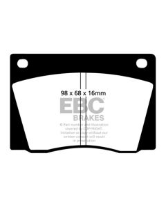 EBC 67-74 Ac 428 7.0 Greenstuff Front Brake Pads - DP2108