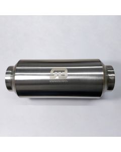 Stainless Bros 3.0in x 12.0in OAL Lightweight Muffler - Polished - 615-07613-1000