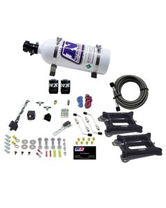 Nitrous Express Dual Holley/Gasoline Nitrous Kit (100-500HP) w/5lb Bottle - 50240-05