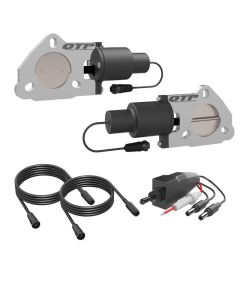 QTP 2.25in Bolt-On QTEC Dual Electric Cutout Valves - Pair - QTEC45